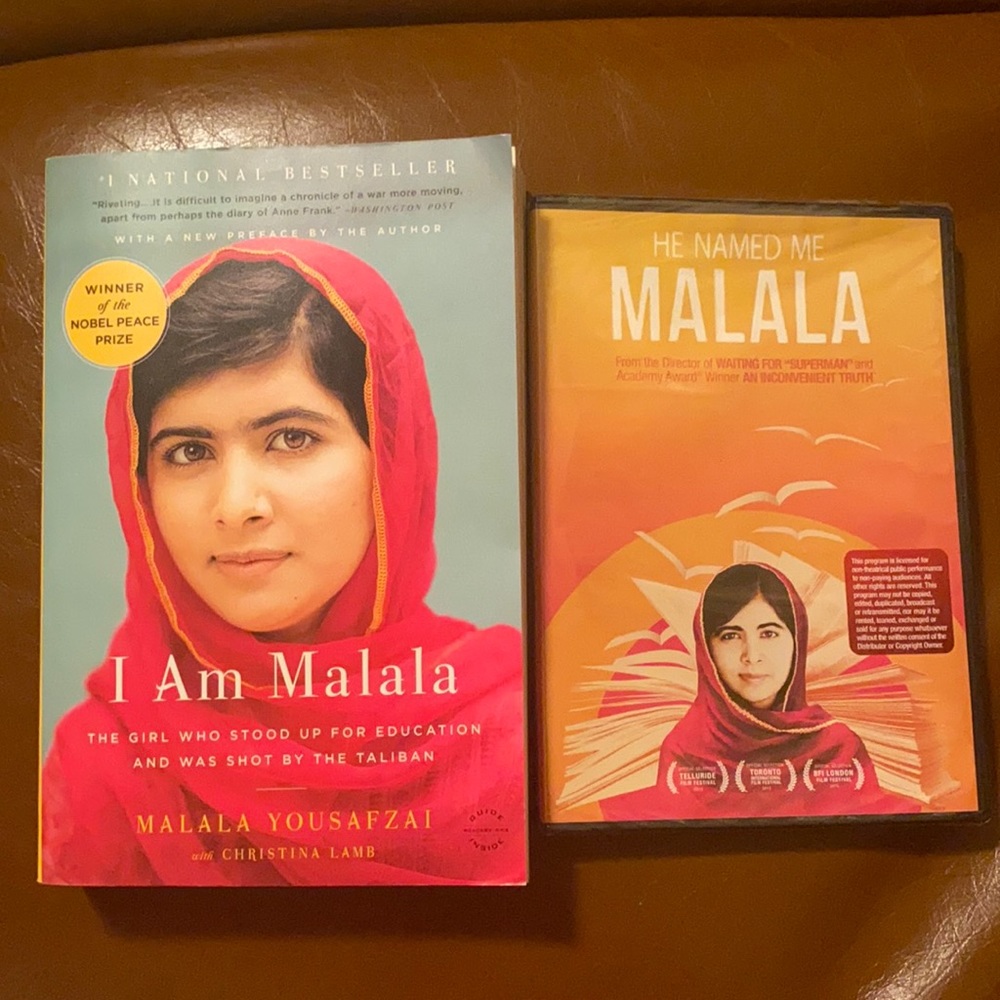 Malala book and DVD